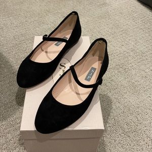 SJP sashay suede Mary Jane flats